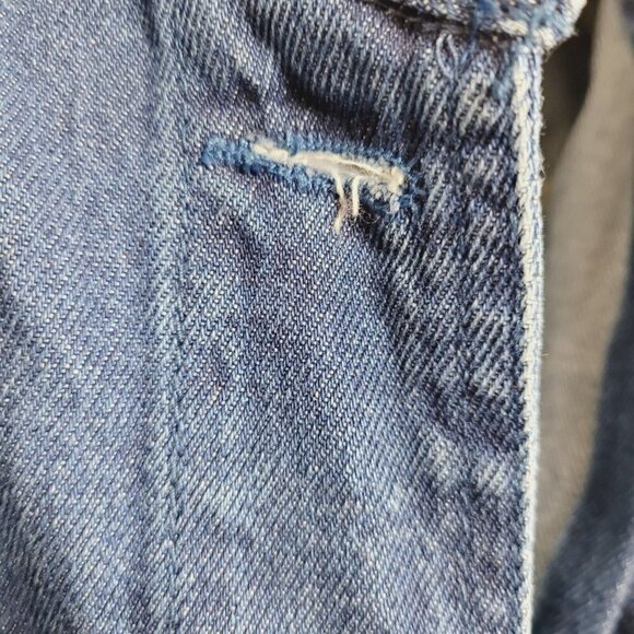 ALC Sz Large Denim Jean Jacket Blue Medium Wash Women's Casual Wear Fall Winter - Picture 8 of 11